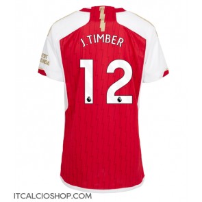 Arsenal Jurrien Timber #12 Prima Maglia Femmina 2023-24 Manica Corta